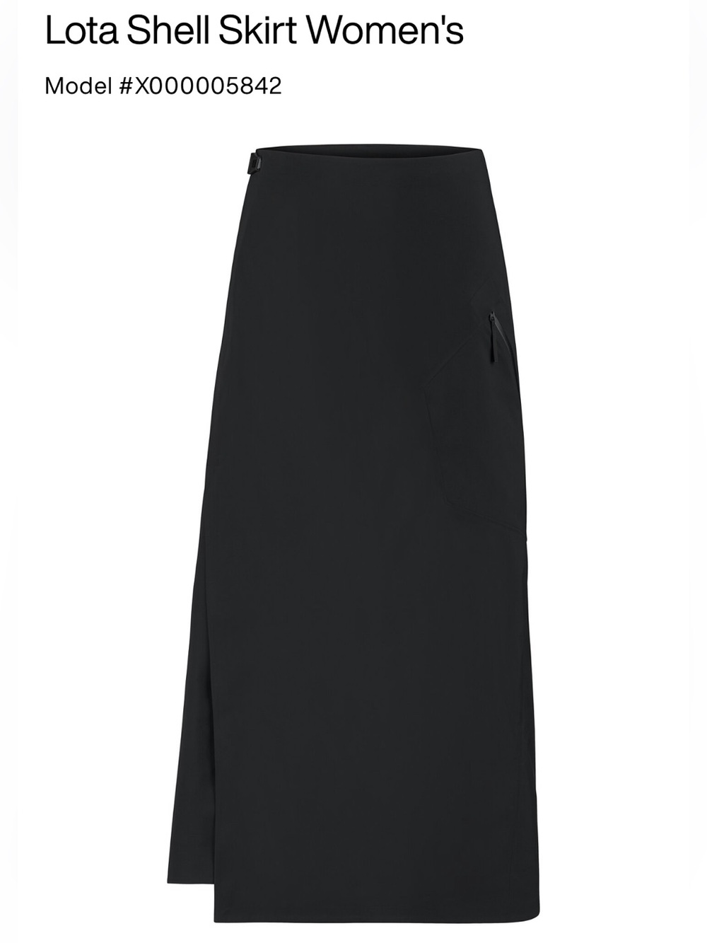 Arc’teryx Veilance Lota Shell Skirt Women's - Black XS
